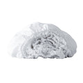 White Linen King Fitted sheet on a white background