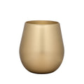 Set of Four Gold Acrylic Stemless All Purpose Wine Glass on a white background