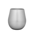Set of Four Silver Acrylic Stemless All Purpose Wine Glass on a white background