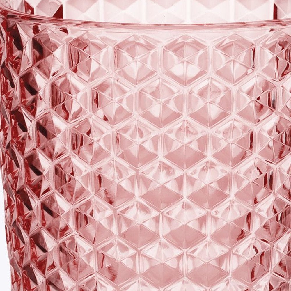 Set of Four Pink Acrylic Stemless Highball Glass - with Four Highball Glasses