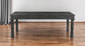84" Black Solid Wood Dining Table
