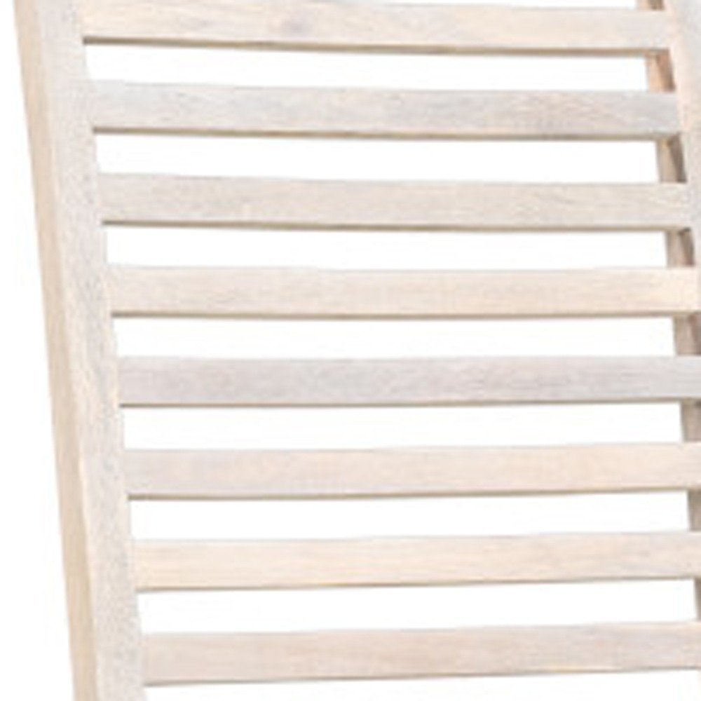 Set of Two White Wood Ladder Back Dining Side Chairs - SKU 522059 on a white background