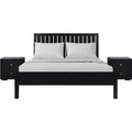 Three Piece Black Solid Wood Bedroom Set - SKU 523668 on a white background