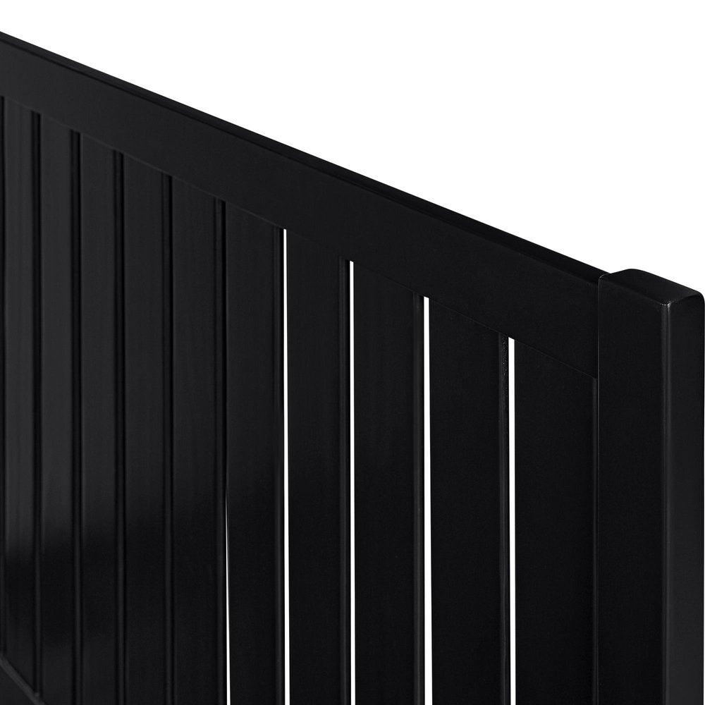 Three Piece Black Solid Wood Bedroom Set - SKU 523668