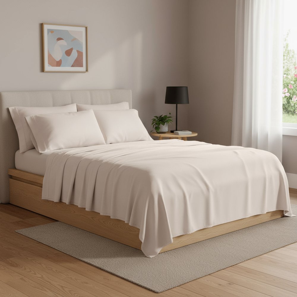 Six Piece Blush Tencel Lyocell King Sheet Set