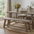 60" Natural Distressed Solid Wood Dining Bench