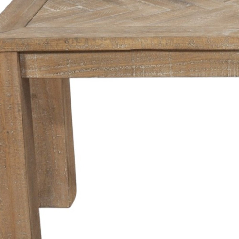60" Natural Distressed Solid Wood Dining Bench - SKU 524063