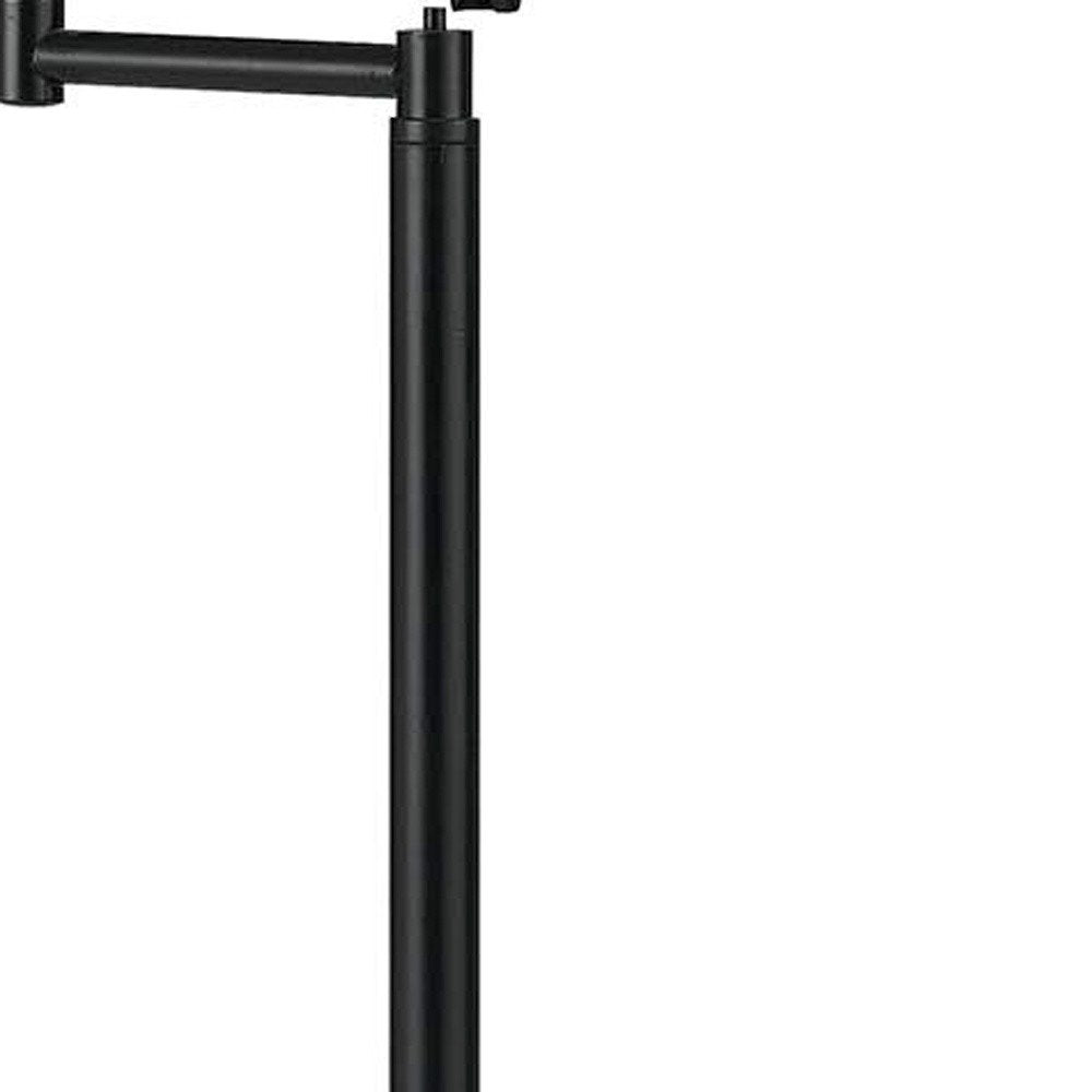27" Bronze Metal Table Lamp With Tan Empire Shade. Table lamp isolated on a plain white background, showing a metal surface.