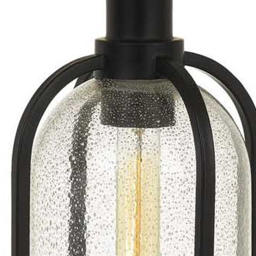 27" Brown Metal Two Light Globe Table Lamp With Eggshell Empire Shade. Table lamp isolated on a plain white background, showing a metal surface.