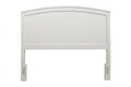 White Solid Wood King Bed Frame - 54" H x 86" W x 81" D on a white background