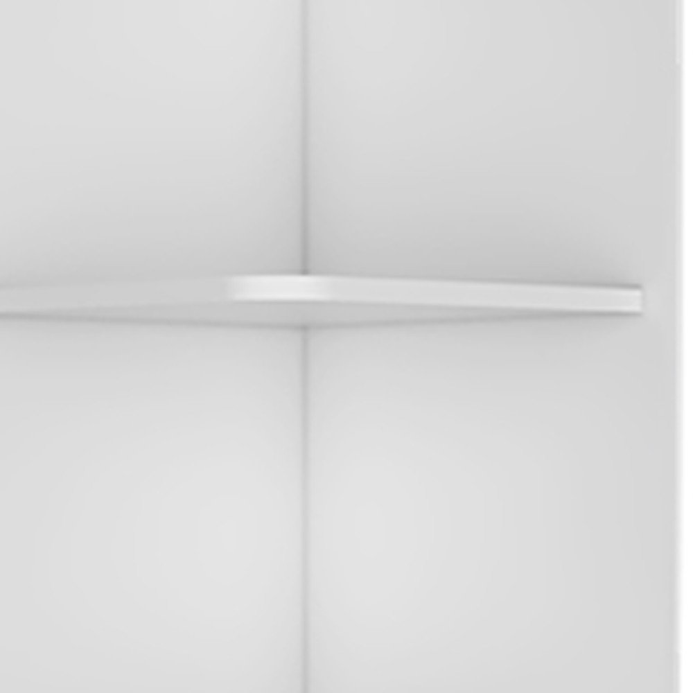 62" White Wood Corner Utility Cabinet With Two Doors