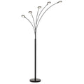 72" Bronze Five Light LED Arc Floor Lamp on a white background