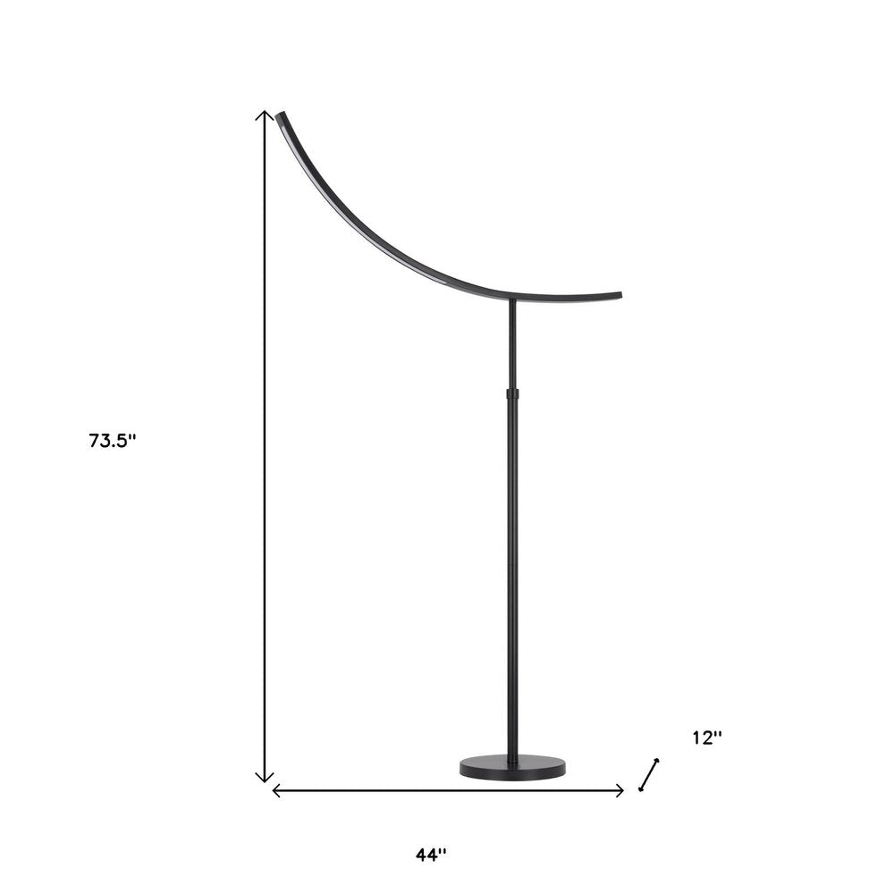 74" Bronze Adjustable Led Traditional Shaped Floor Lamp on a white background