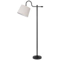 63" Bronze Adjustable Traditional Shaped Floor Lamp With Gray Square Shade