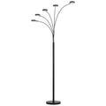 82" Bronze Five Light Led Arc Floor Lamp on a white background