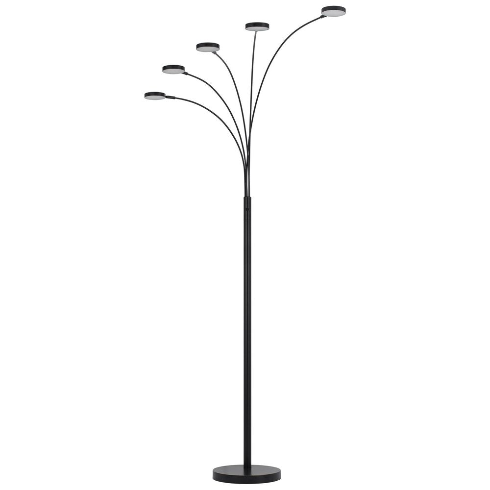 82" Bronze Five Light Led Arc Floor Lamp on a white background