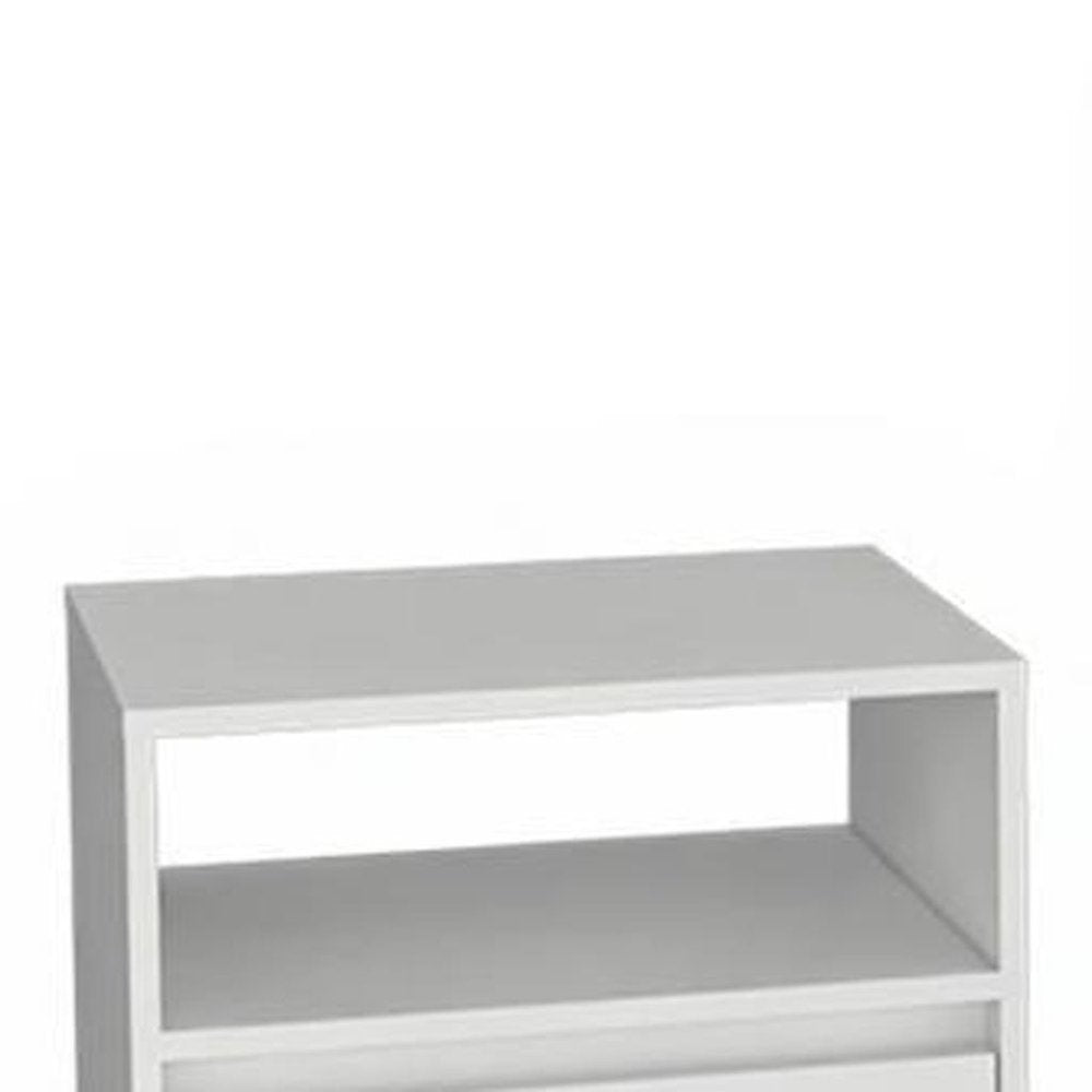 Two Piece White Bedroom Set on a white background