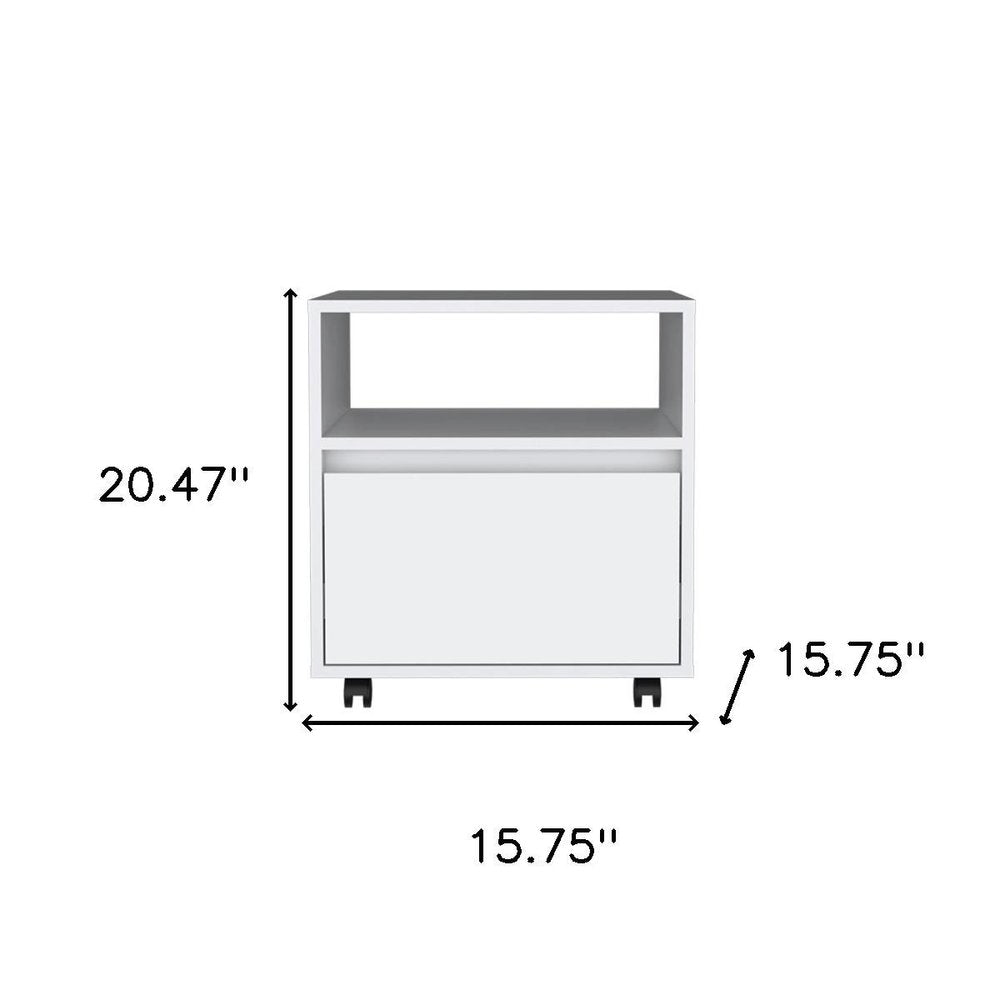 Three Piece White Bedroom Set on a white background