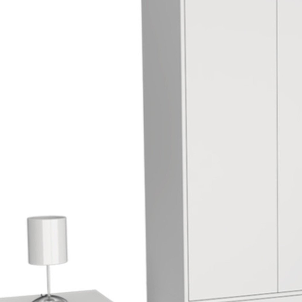 Three Piece White Bedroom Set on a white background