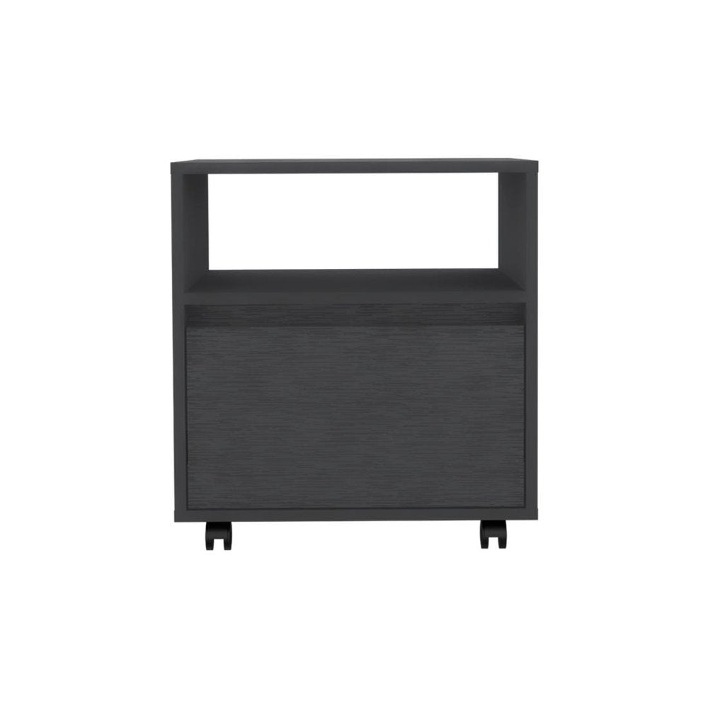 Three Piece Black Bedroom Set on a white background