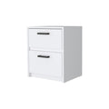Two Piece White Bedroom Set on a white background