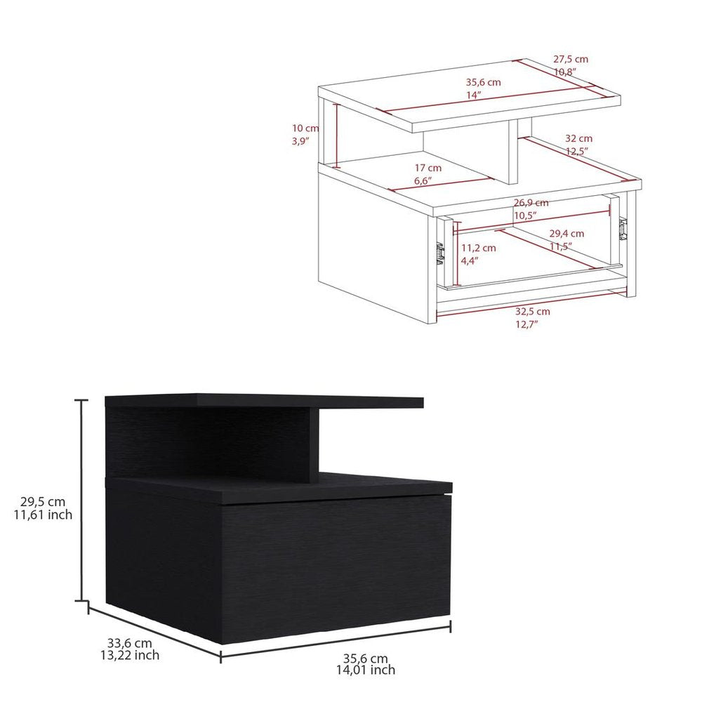 Two Piece Black Bedroom Set on a white background