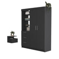 Two Piece Black Bedroom Set on a white background