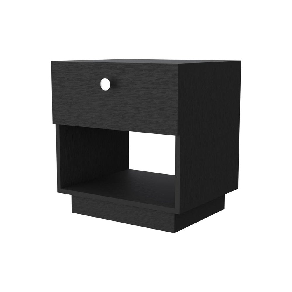 Two Piece Black Bedroom Set on a white background