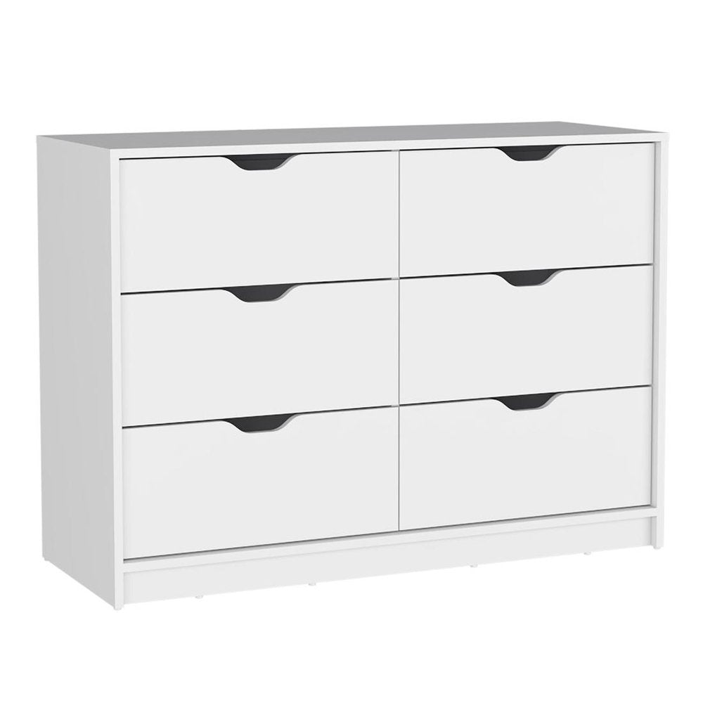 Two Piece White Bedroom Set on a white background