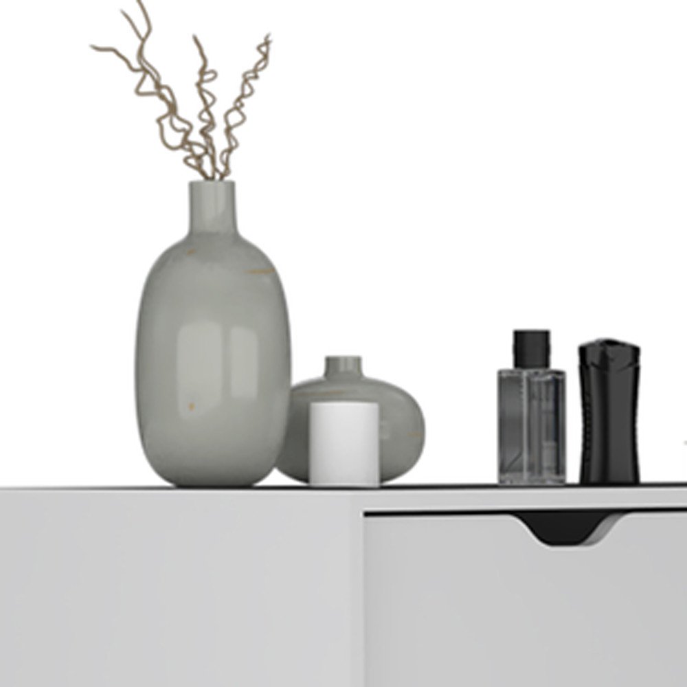 Two Piece White Bedroom Set on a white background