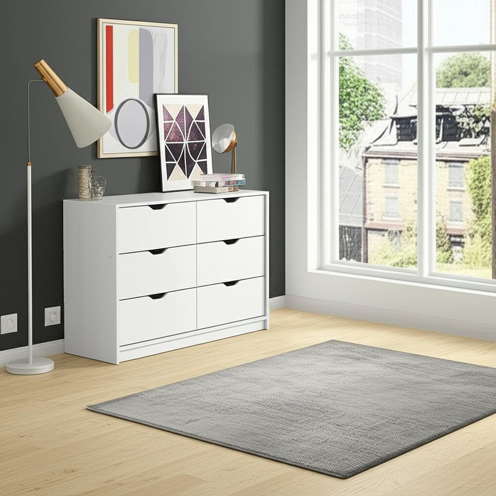 Two Piece White Bedroom Set in a home interior