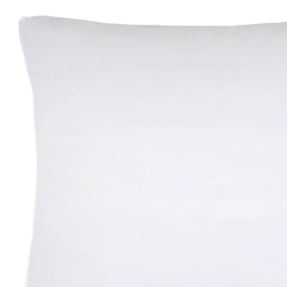 Set of Two Microfiber Down Alternative Medium Hypoallergenic European Size Bed Pillows on a white background