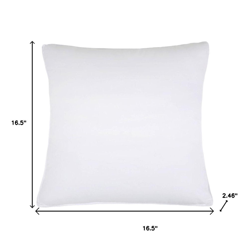 Set of Two Microfiber Down Alternative Medium Hypoallergenic European Size Bed Pillows on a white background