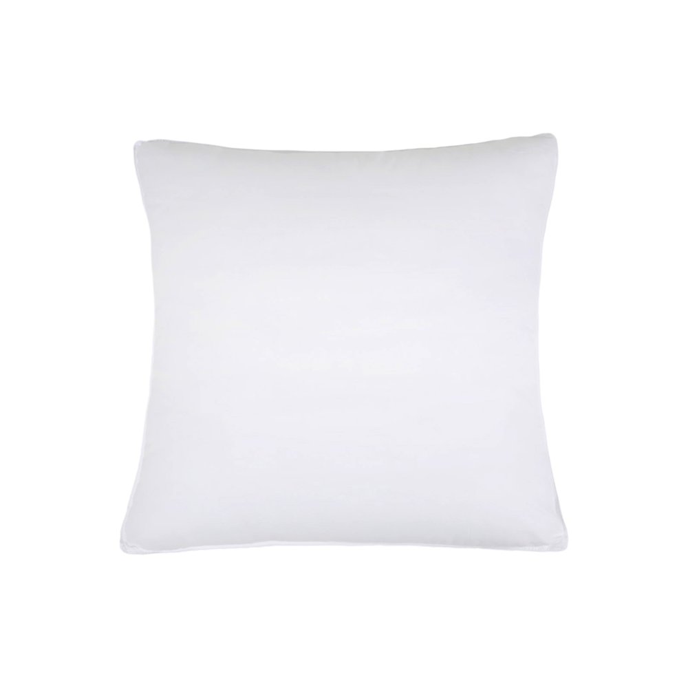 Set of Two Microfiber Down Alternative Medium Hypoallergenic European Size Bed Pillows on a white background