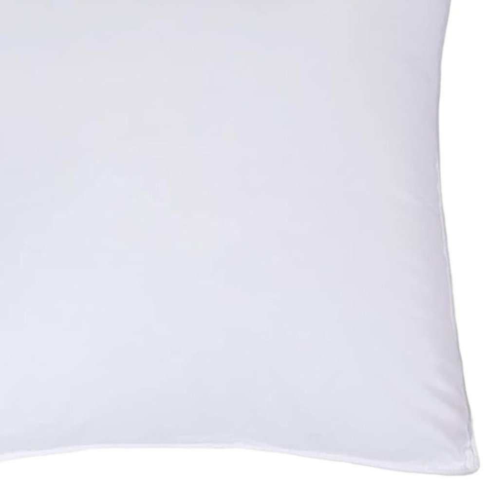 Set of Two Microfiber Down Alternative Medium Hypoallergenic European Size Bed Pillows on a white background