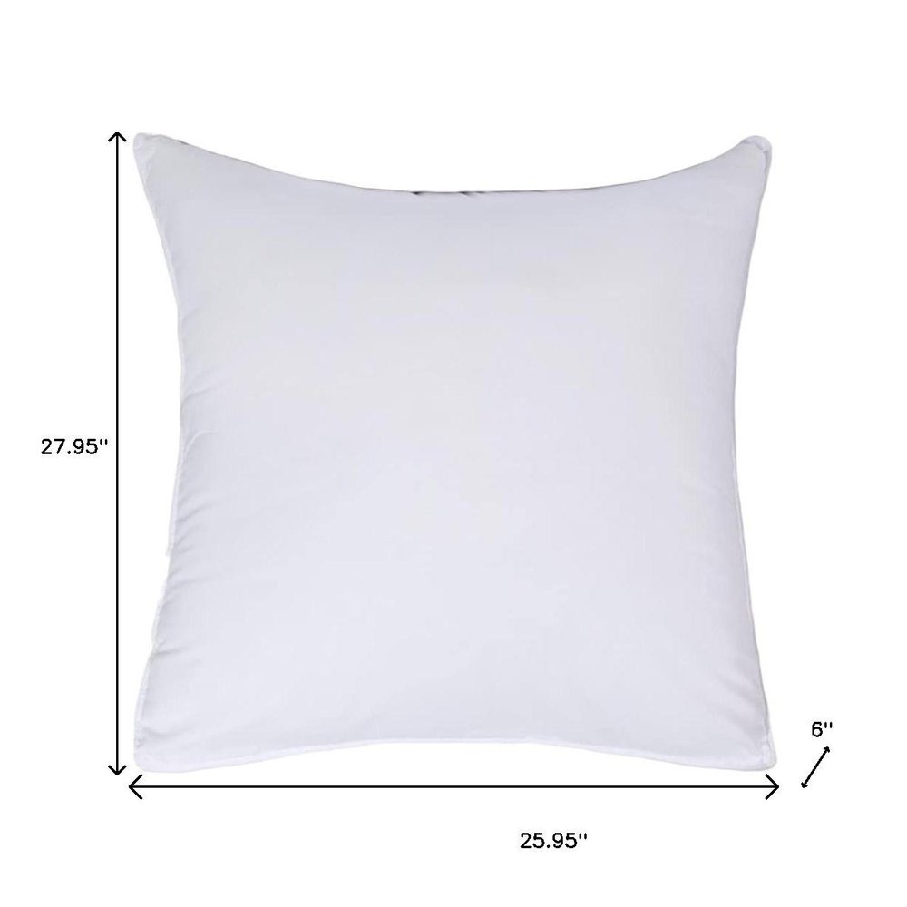 Set of Two Microfiber Down Alternative Medium Hypoallergenic European Size Bed Pillows on a white background