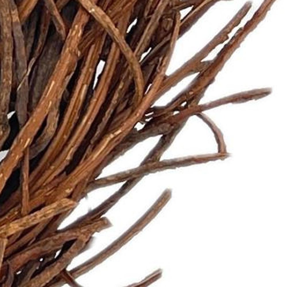 28" Brown Artificial Wreath. Wreath in brown rattan.