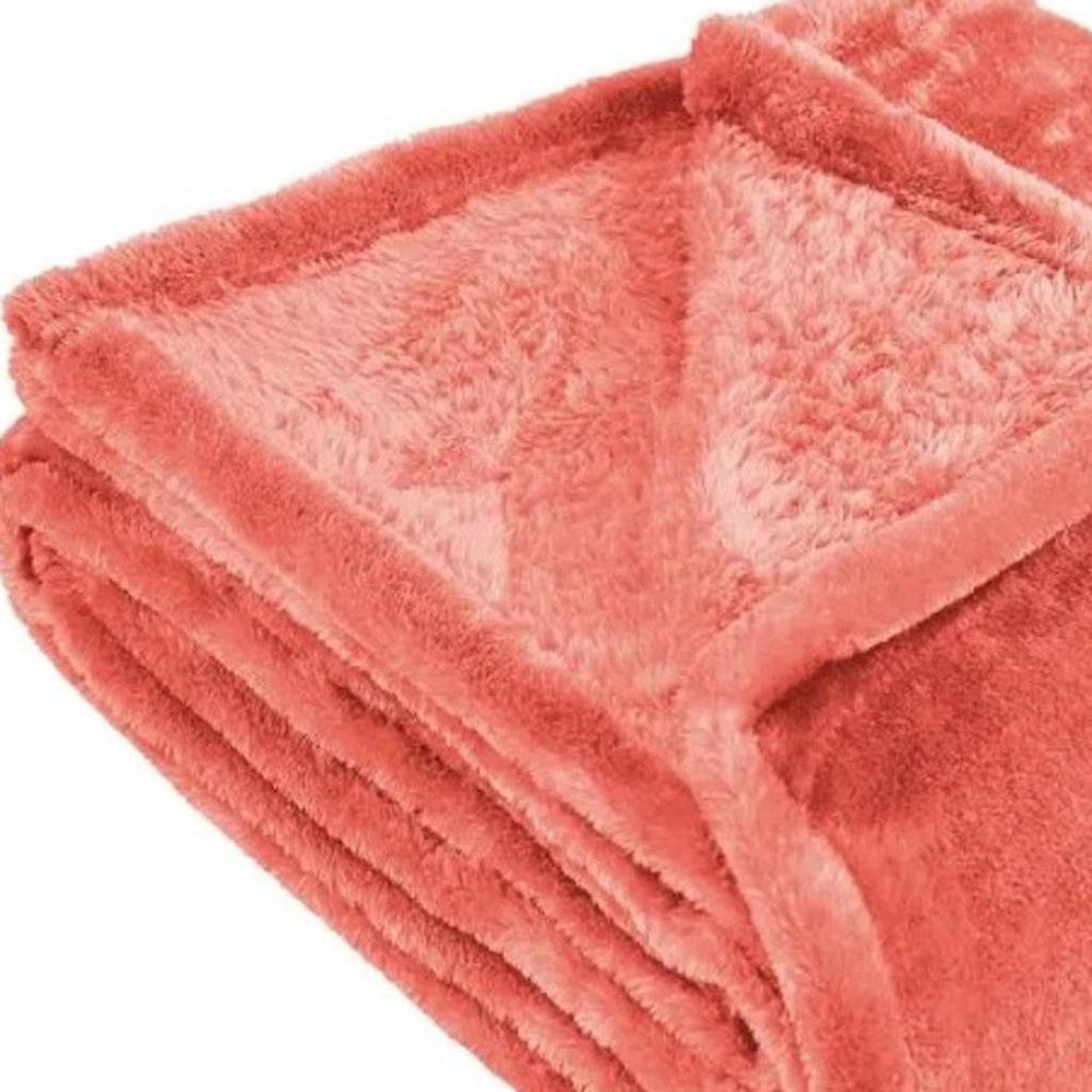 Twin Coral Fleece Plush Blanket