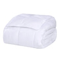 Twin White Cotton Striped Blanket on a white background