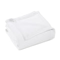 Twin White Cotton Waffle Weave Blanket on a white background