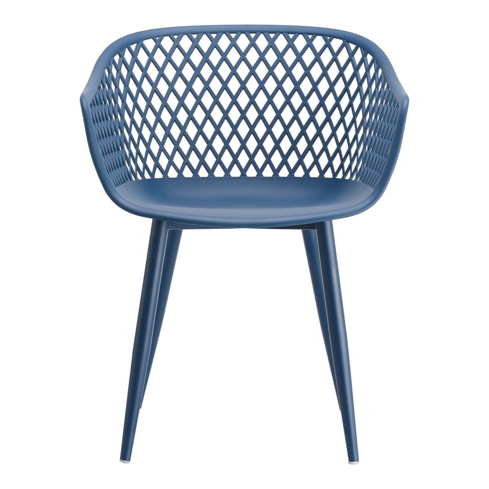 Set of Two White Heavy Duty Plastic Outdoor Stacking Dining Chairs - 31.50" H x 23.50" W x 22.50" D