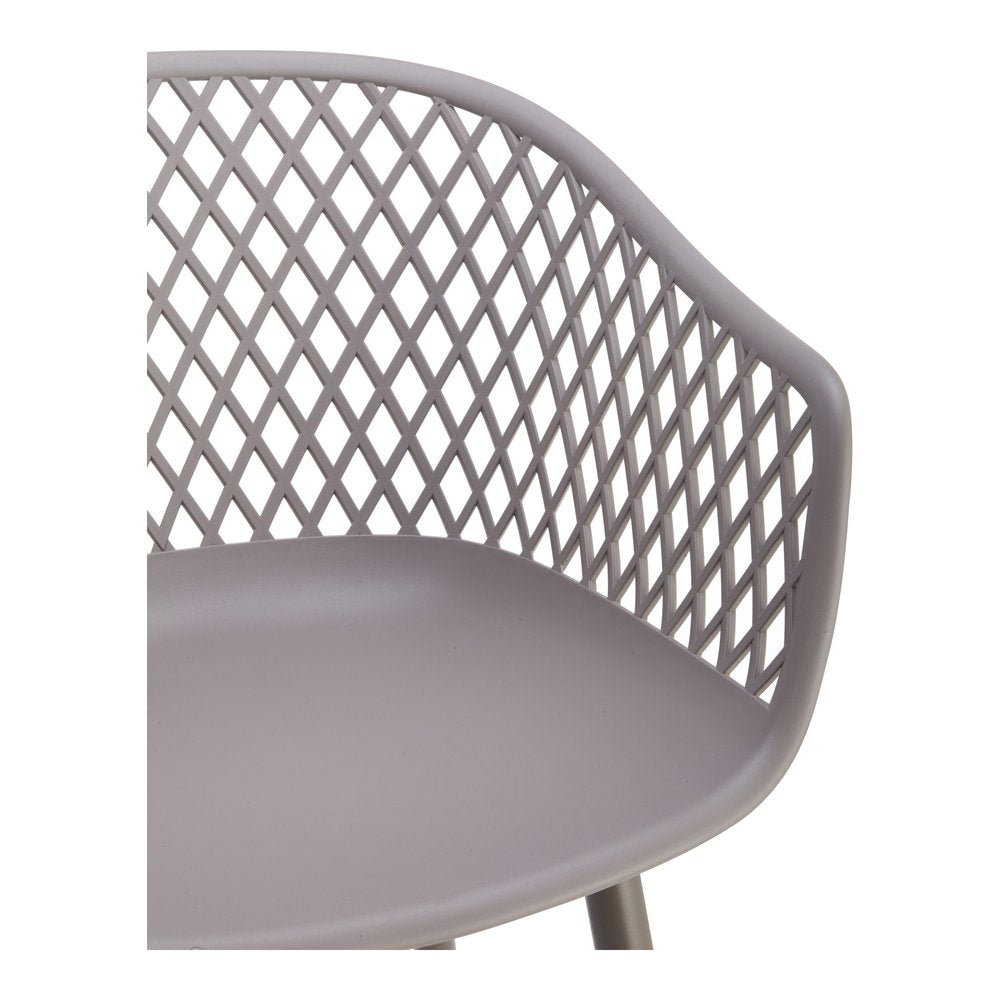 Set of Two White Heavy Duty Plastic Outdoor Stacking Dining Chairs