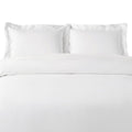 White Queen Rayon Washable Duvet Cover Set on a white background