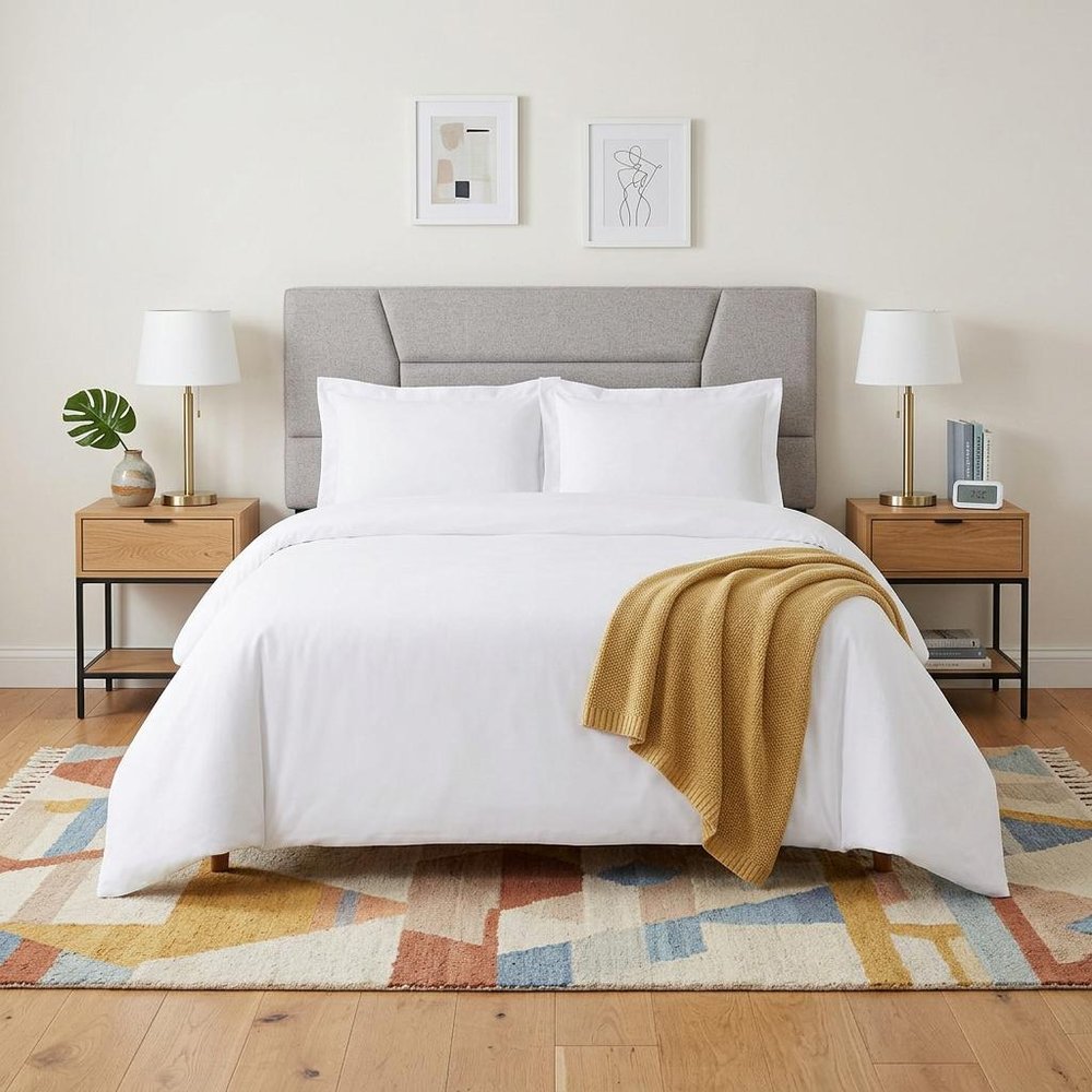 White King Cotton Blend 1000 Thread Count Washable Duvet Cover Set in a home interior