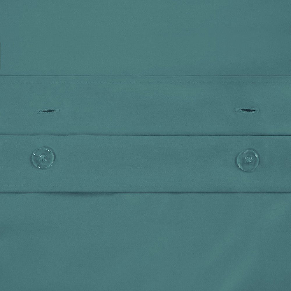 Sea Green King Cotton Washable Duvet Cover Set With Two Shams