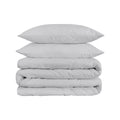 Platinum Queen Cotton Washable Duvet Cover Set on a white background