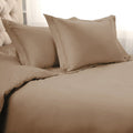 Taupe Queen Cotton Washable Duvet Cover Set - 10.38" H x 14.50" W x 3.75" D close-up detail