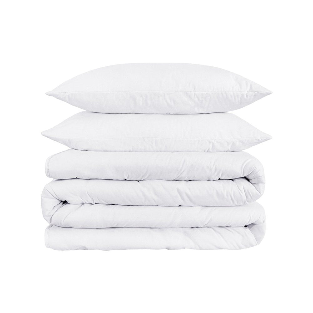 White Queen Cotton Blend 1200 Thread Count Washable Duvet Cover Set on a white background
