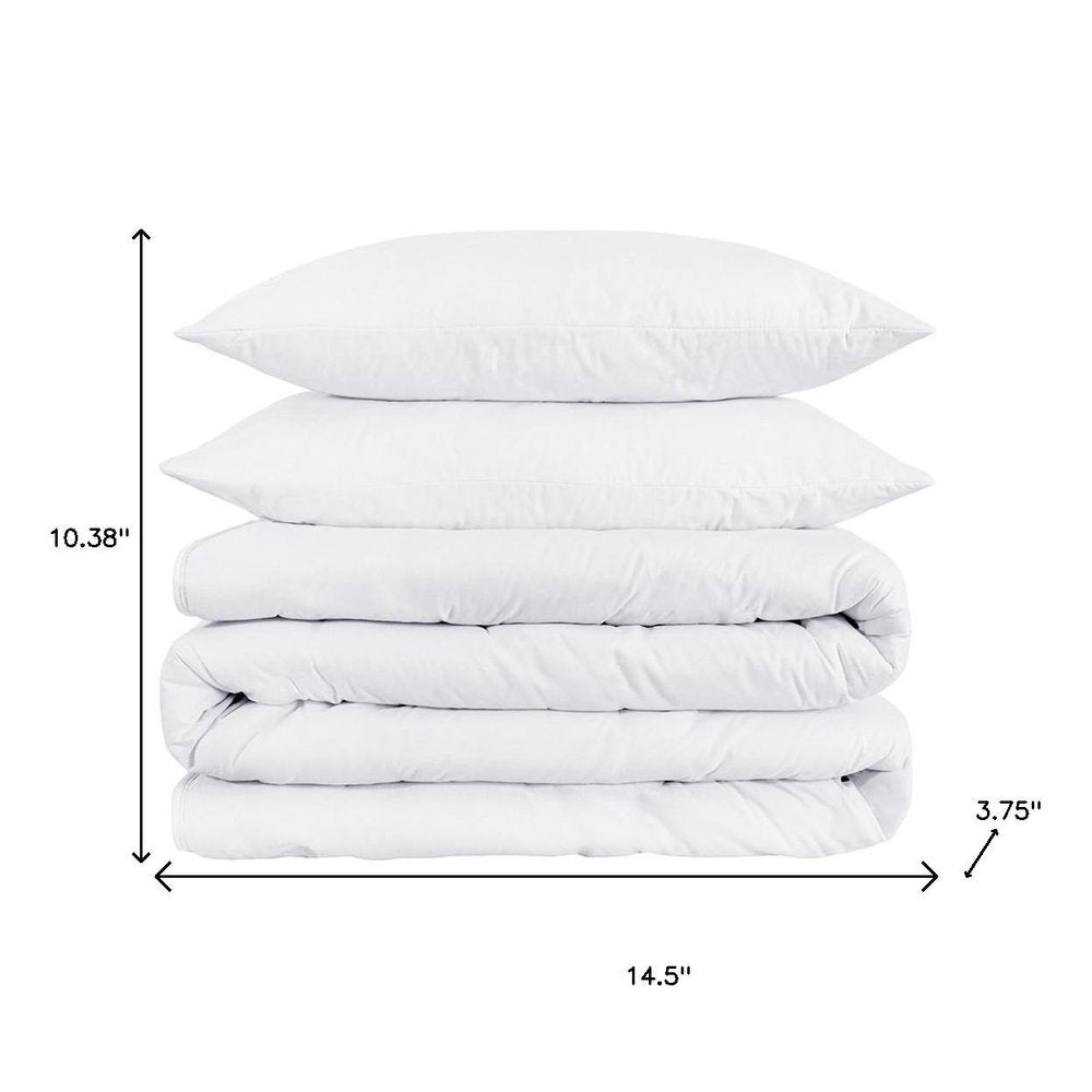 White Queen Cotton Blend 1200 Thread Count Washable Duvet Cover Set on a white background