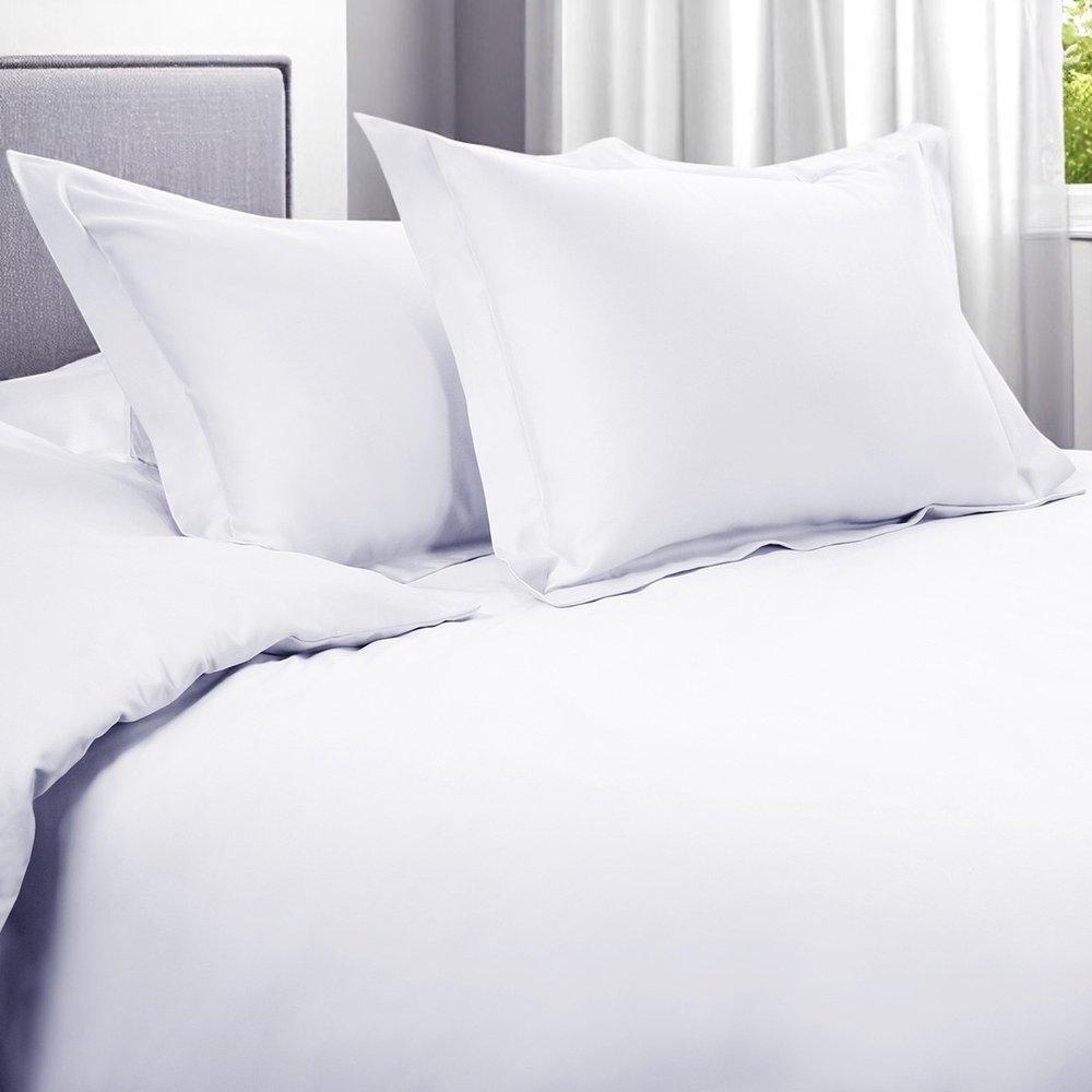 White Queen Cotton Blend 1200 Thread Count Washable Duvet Cover Set on a white background